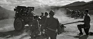Szene aus dem griechischen Bürgerkrieg im Mai 1948. 