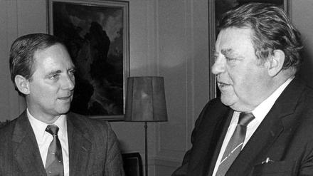 Wolfgang Schäuble und Franz Josef Strauß 1984.