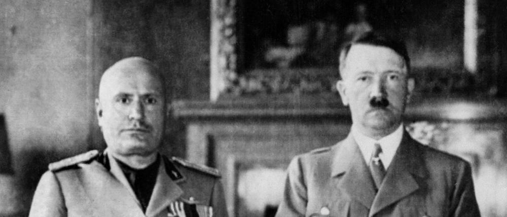 Hitler und Mussolini in München, 1937.