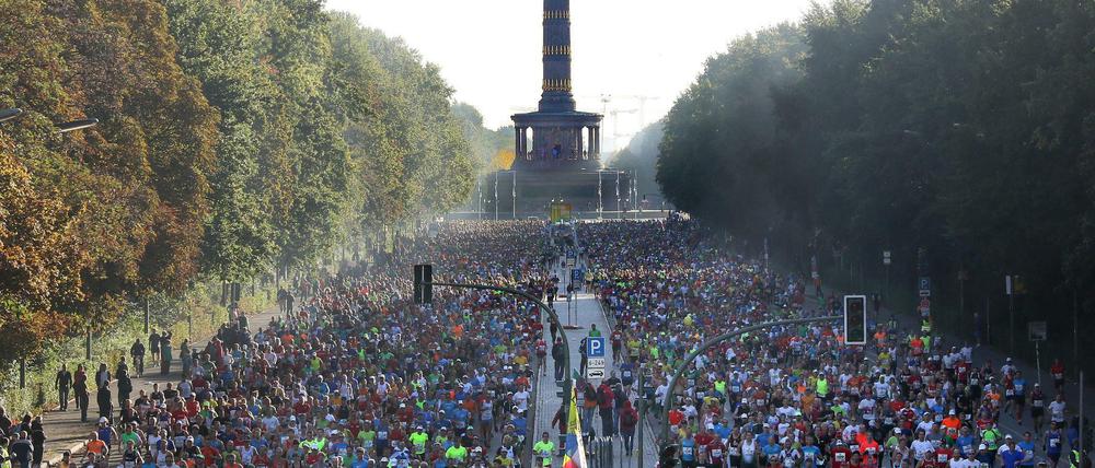 Jedes Jahr starten rund 40.000 Läufer beim Berlin-Marathon. Die Finisher des Marathon können ihre Namen ab 2019 im Tagesspiegel lesen.
