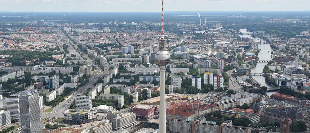 Blick auf Berlin in Richtung Osten 
