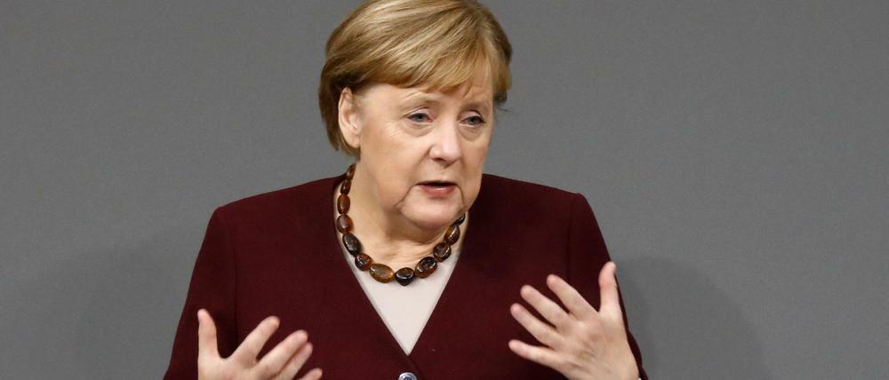 Bundeskanzlerin Angela Merkel erklärt wieder einmal die Corona-Politik. 
