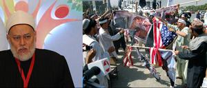 Ali Gomaa ist Großmufti von Ägypten. Im Bild rechts: Proteste in Afghanistan.