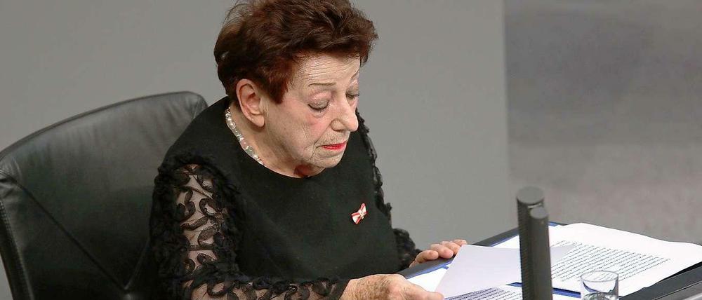 Die Holocaust-Überlebende Inge Deutschkron hielt im Bundestag eine bewegende Rede.