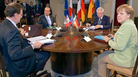 Minigipfel des Europa der Vier: Angela Merkel, Mariano Rajoy, Francois Hollande und Mario Monti.