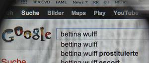 Bettina Wulff würde lieber mit anderen Suchbegriffen gefunden.