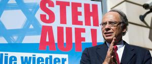 Zentralratspräsident Dieter Graumann wirbt für die Kundgebung am Sonntag.