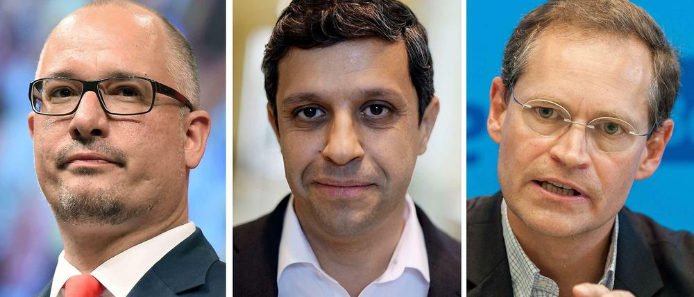 Alle möchten, nur einer darf, doch wer - Stöß, Saleh oder Müller (von links)?