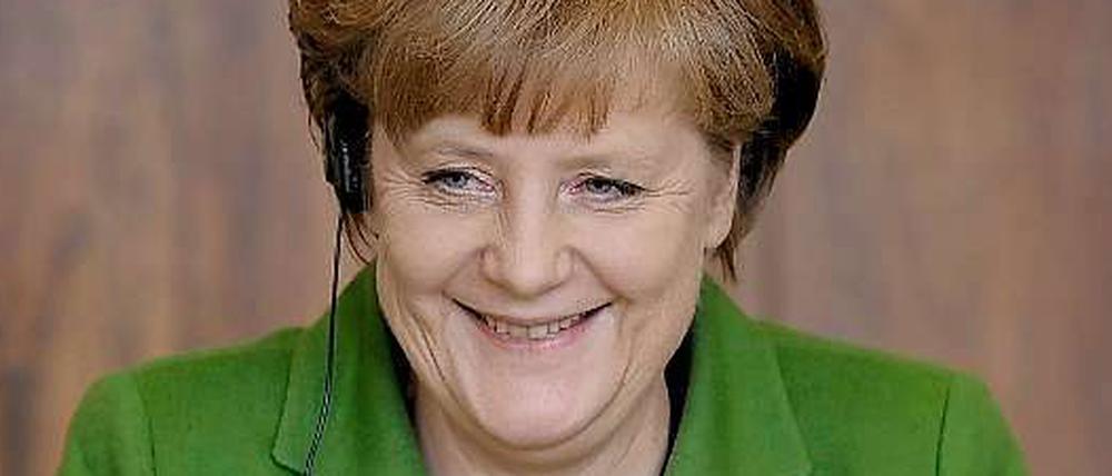 Hat gut Lachen: Angela Merkel. Gilt das auch im Falle einer Großen Koalition? 
