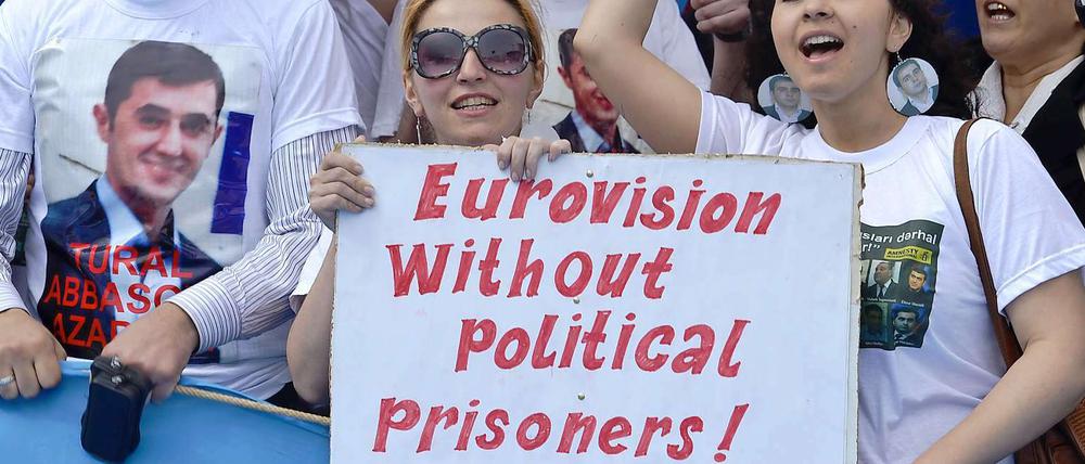 Demonstration in Baku: Geht vom Eurovision Song Contest auch ein politischer Impuls aus?