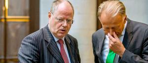Hausgemachte Misere: SPD-Kanzlerkandidat Peer Steinbrück und Grünen-Spitzenkandidat Jürgen Trittin