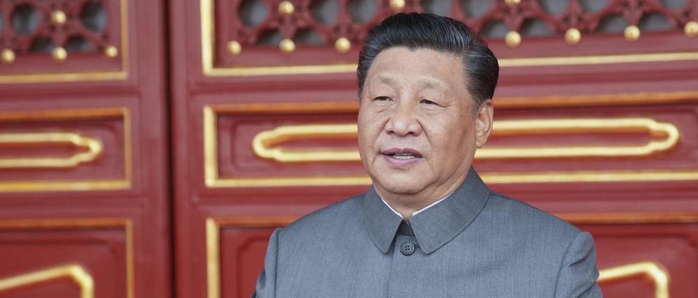 Chinas Staats- und Parteichef Xi Jinping hält anlässlich des 100. Jubiläums der Kommunistischen Partei Chinas eine Rede.