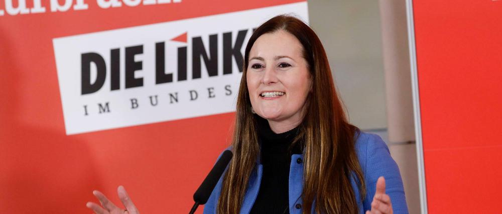 Janine Wissler, Vorsitzende der Partei DIE LINKE, blickt optimistisch in die Zukunft.