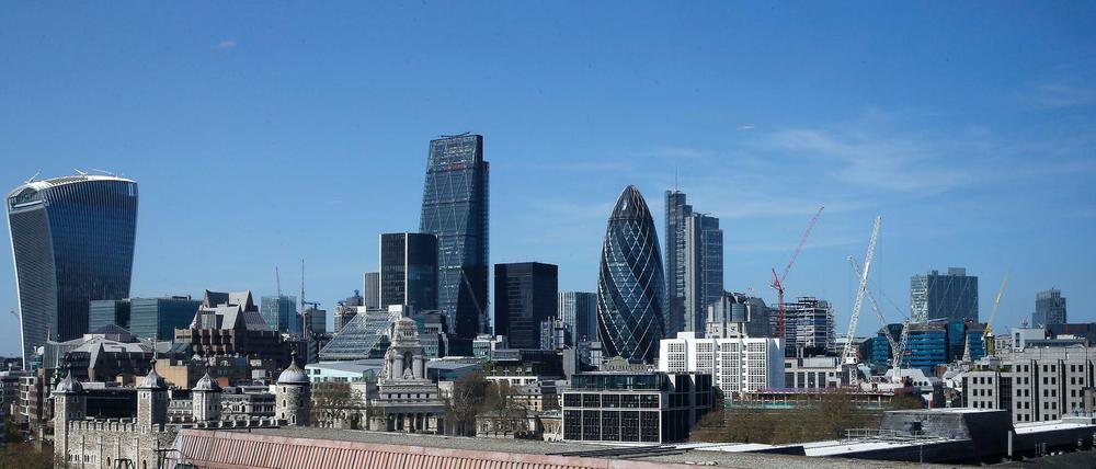 Geldmetropole: Die City, das Finanzviertel von London. 