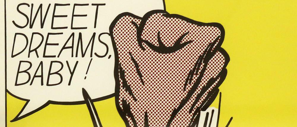 Ausschnitt aus dem Druck "Sweet Dreams, Baby" von Roy Lichtenstein.