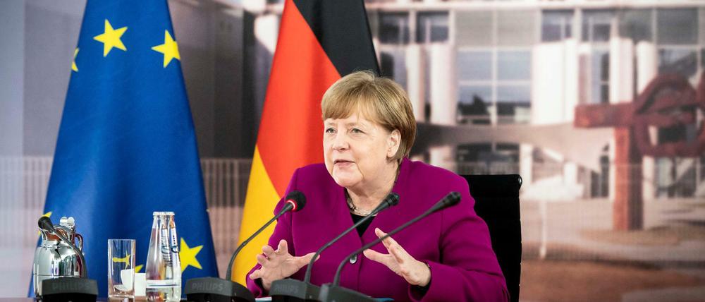 Angela Merkel einigte sich am Montag mit dem französischen Präsident Emmanuel Macron auf einen 500-Milliarden-Plan für die EU. 