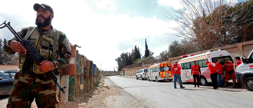 Ungenutzter Übergang. Bisher trauen sich die Einwohner nicht, Ost-Ghouta zu verlassen.