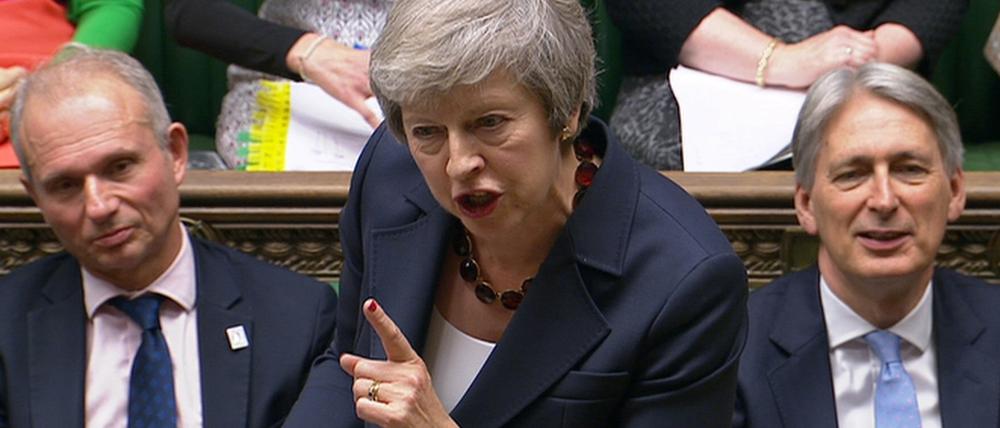 Großbritanniens Premierministerin Theresa May am Mittwoch im Unterhaus.
