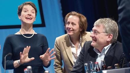 AfD-Führungskräfte Frauke Petry, Beatrix von Storch und Jörg Meuthen (von links).