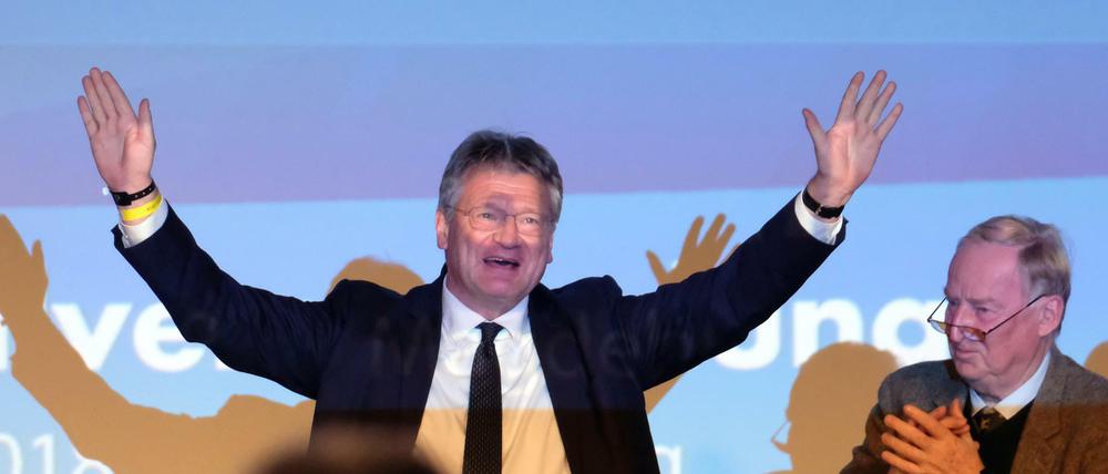 Mit gut 90 Prozent ist Parteichef Jörg Meuthen zum Spitzenkandidaten gewählt worden.