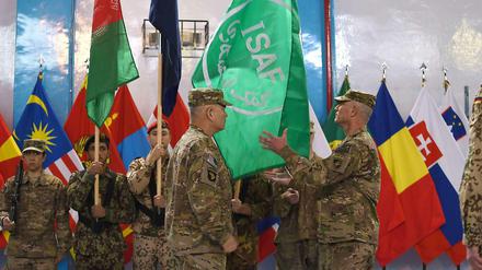 Die Zeremonie zum Ende des Nato-Einsatzes in Afghanistan.