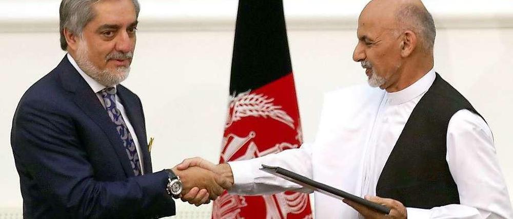 Regierung der nationalen Einheit: Ashraf Ghani (r.) und Abdullah Abdullah.
