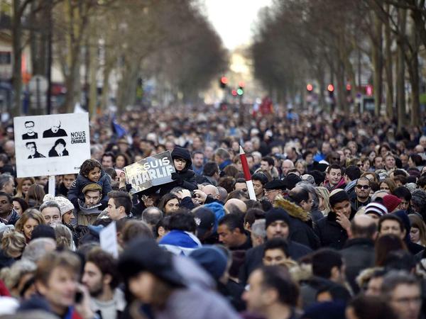 1,5 Millionen Menschen sollen am Sonntag am republikanischen Marsch in Paris teilgenommen haben.