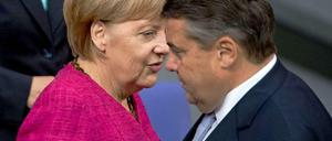 Sie sollen es richten: Bundeskanzlerin Angela Merkel (CDU) und Wirtschaftsminister Sigmar Gabriel (SPD)