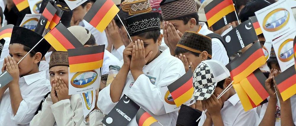 Muslimische Kinder bei einem Fest in Mannheim