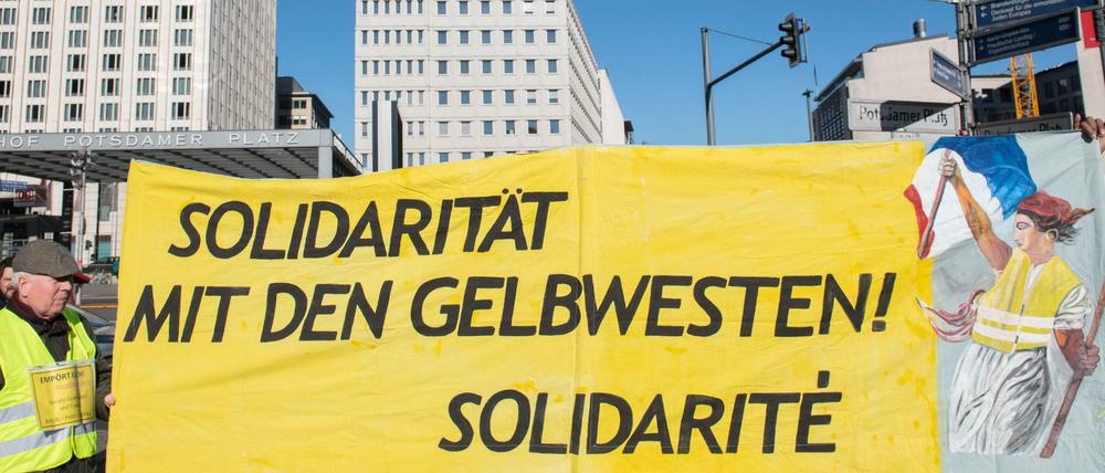 Eine Geste der Solidarität unter Linken? Der bundesweite Aktionstag "Bunte Westen" im Februar in Berlin.