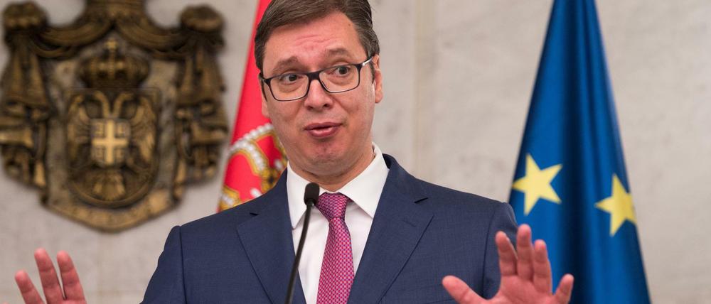 Der serbische Ministerpräsident Aleksandar Vucic hofft sehr auf den EU-Beitritt seines Landes. 