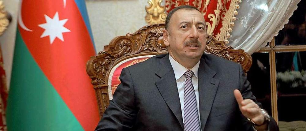 Aserbaidschans autoritär regierender Staatschef Ilham Alijew.