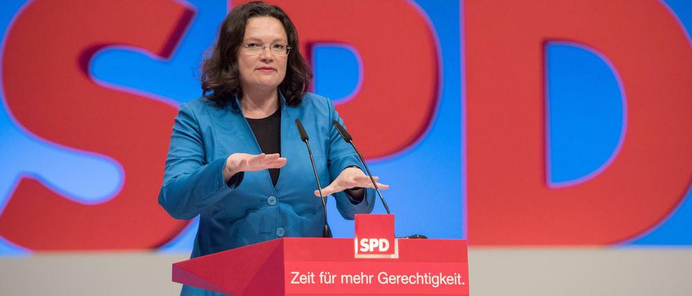 Hat eine schwere Aufgabe vor sich: die neue SPD-Fraktionsvorsitzende Andrea Nahles.