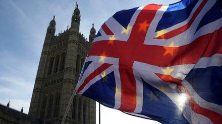Am Dienstag demonstrierten Brexit-Gegner am britischen Parlament für einen Verbleib Großbritanniens in der EU.