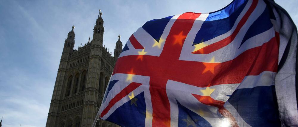 Am Dienstag demonstrierten Brexit-Gegner am britischen Parlament für einen Verbleib Großbritanniens in der EU.