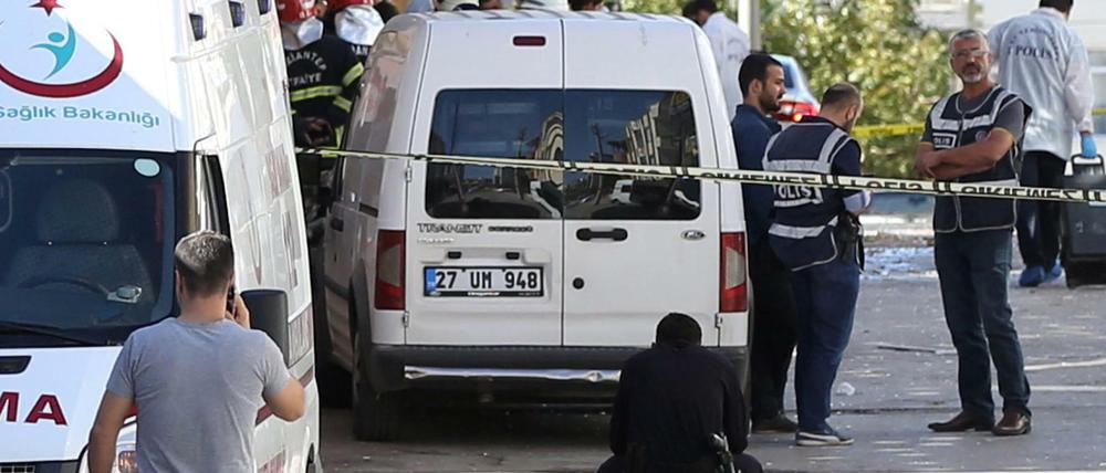 Türkische Polizisten bei einem Anti-Terror-Einsatz. 