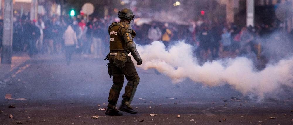 Auch in Antofagastas gab es Auseinandersetzungen zwischen Polizei und Demonstranten. 