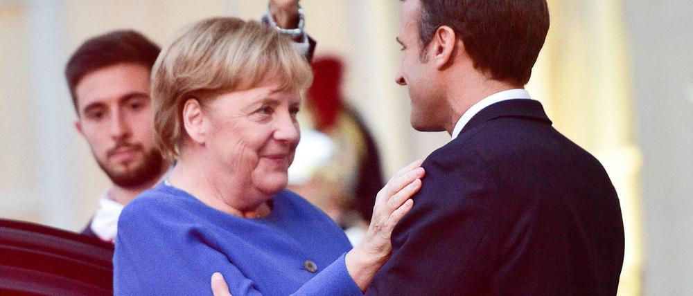 Kanzlerin Angela Merkel und Frankreichs Staatschef Emmanuel Macron am vergangenen Sonntag in Paris.