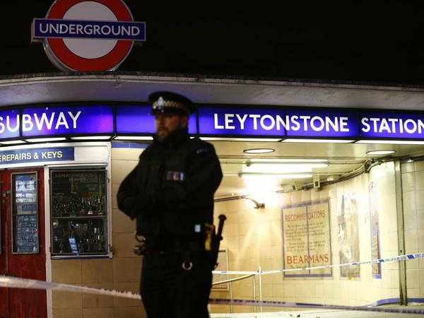 London, U-Bahnof Leytonstone, Tatort einer Messerattacke mit laut Polizei möglicherweise terroristischem Hintergrund