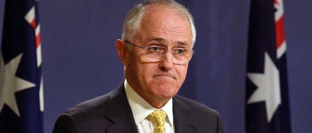 Erste Rufe nach seinem Rücktritt werden laut: Australiens Premier Malcolm Turnbull nach den Wahlen. 