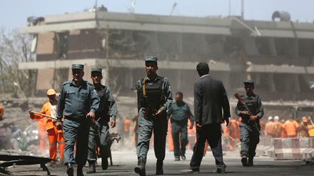 Die deutsche Botschaft in Kabul wurde bei einem Autobombenanschlag schwer beschädigt. 