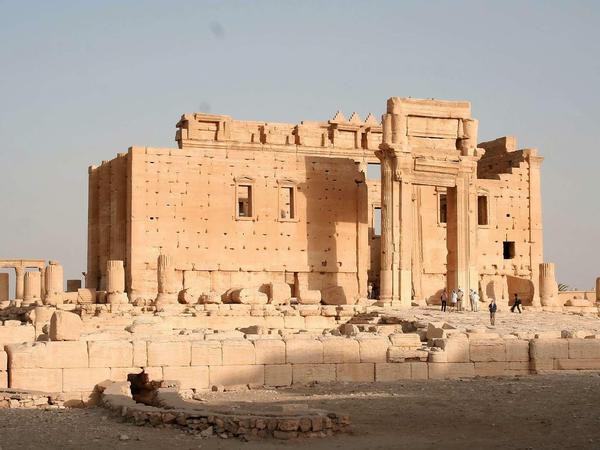 Der Baal-Tempel in voller Schönheit, Ende August wurde er vom IS gesprengt, wie schon zuvor der Tempel Baal-Shamin.