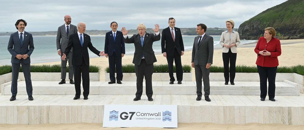 Das Auftaktfoto zum G7-Gipfel in Cornwall