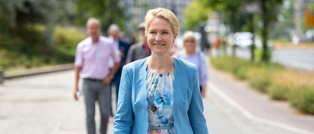 Geht gut gelaunt in den Endspurt des Wahlkampfes: Manuela Schwesig (SPD), Ministerpräsidentin in Schwerin.