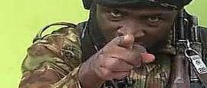 Ein Boko-Haram-Anführer in einem Videomitschnitt