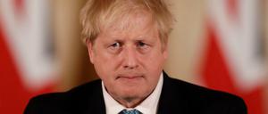 Der britische Premier Boris Johnson bei einer Pressekonferenz in seinem Amtssitz im vergangenen Monat.