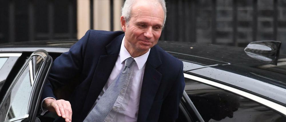 David Lidington vor dem Sitz der Premierministerin, Downing Street 10.