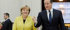 Bundeskanzlerin Angela Merkel und der britische Premier David Cameron am Mittwoch in London.