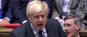 Der britische Premier Boris Johnson am Dienstagabend im Unterhaus.