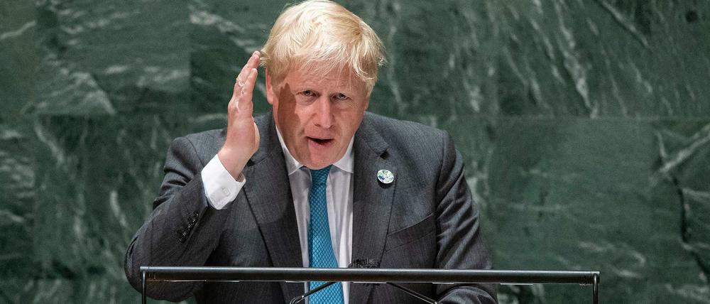 Der britische Premier Boris Johnson vor der UN-Vollversammlung 